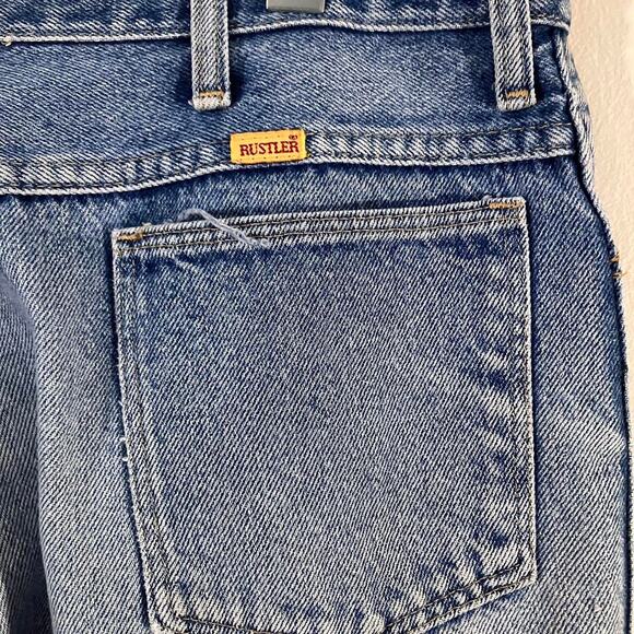 Vintage 80s Rustler Light Wash Faded Denim Jeans Made in USA - Picture 4 of 7